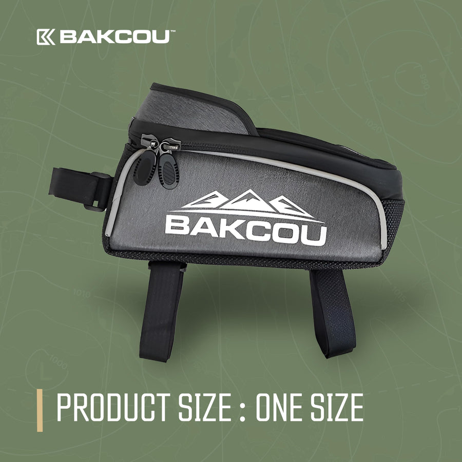 Bakcou - Phone Bag Bike with Clear Top Pouch - Weather-Resistant Cycling Case for Phones, Keys, Tools - Dual-Purpose Design for Convenient