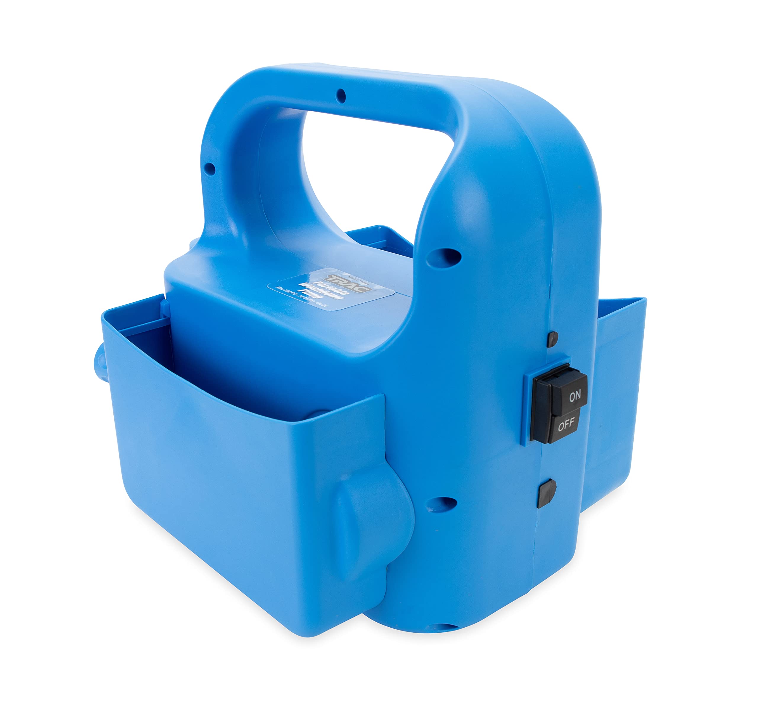 Portable Washdown Pump Kit Trac Outdoors - Self-Priming Marine-Grade Pump - Includes Everything Needed to Power-Spray, Just Add Water (69380), Blue