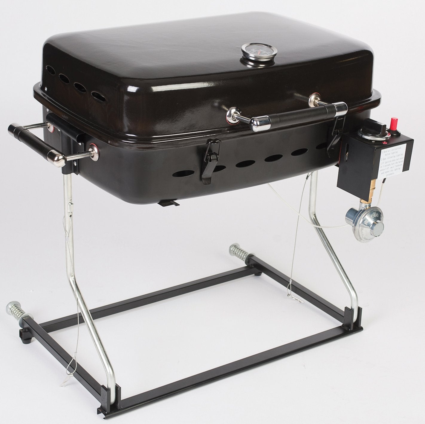 Black Barbecue Faulkner Grille with Disposable Bottle Adapter 51322