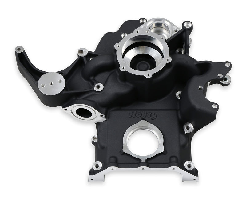 97-375 Holley Replacement Timing Cover - Black Finish