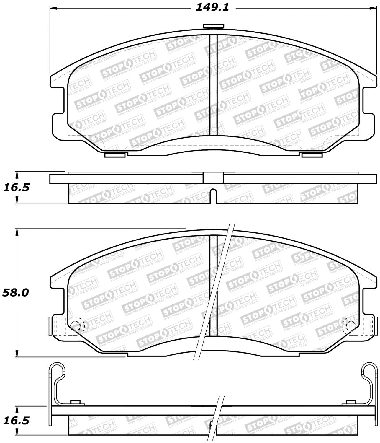 Street Select StopTech Brake Pads 305.08640