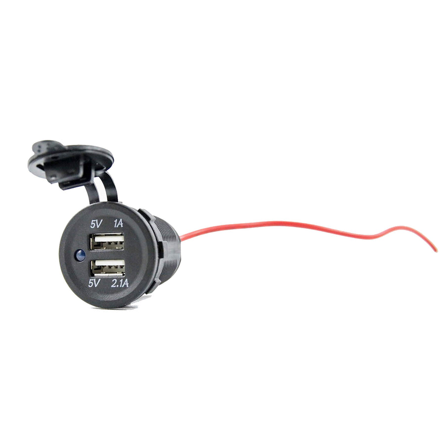 Dual USB Outlet T-H MARINE DUSB-2-DP with Blue LED