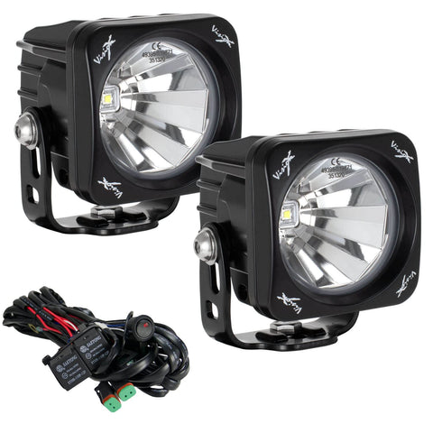 Optimus Black Square Vision X Lighting 9137926 10W LED Flood Light - Pair