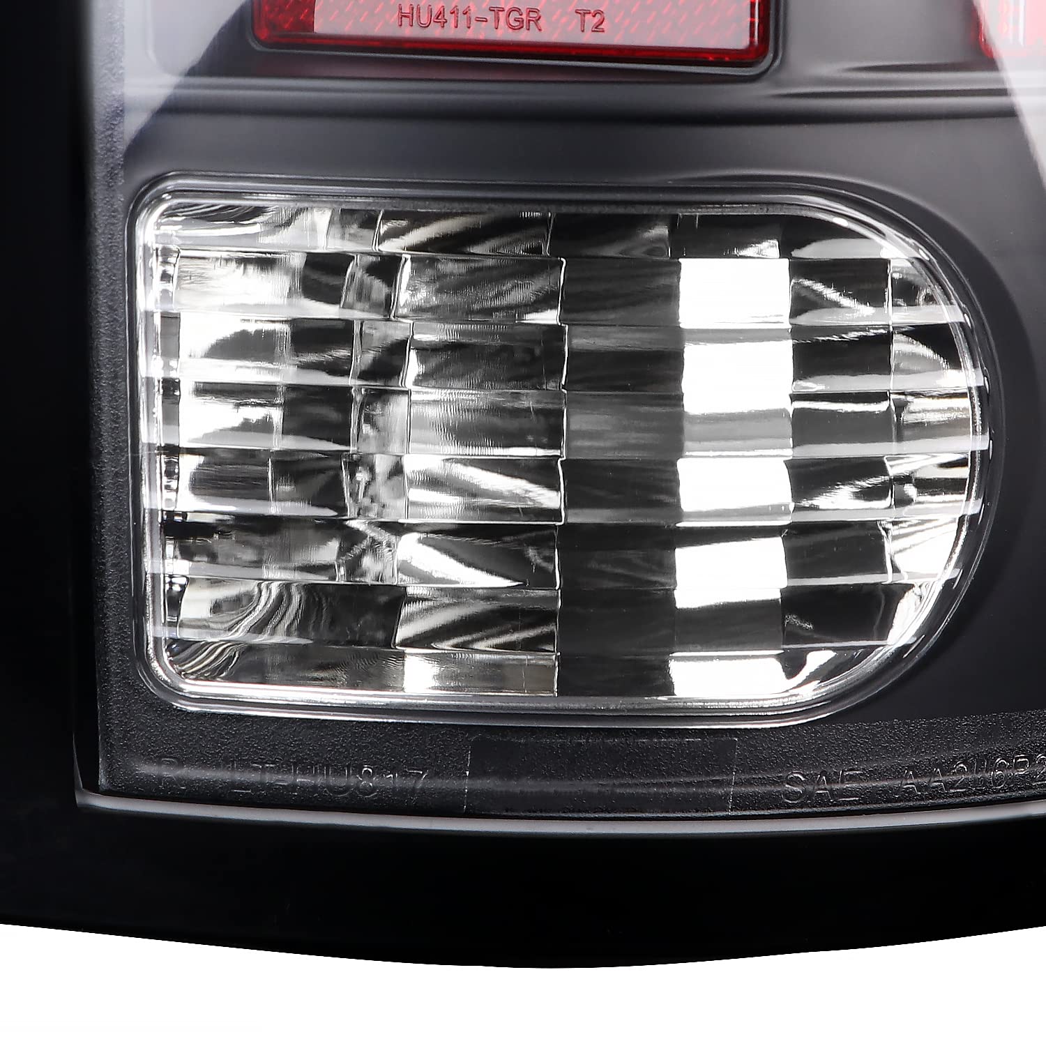 Black LED Tail Lights w/White LED Light Bar SPEC-D TUNING Compatible with 2009-2018 Dodge Ram 1500, 2010-2018 Dodge Ram 2500/3500, Left + Right Pair Assembly