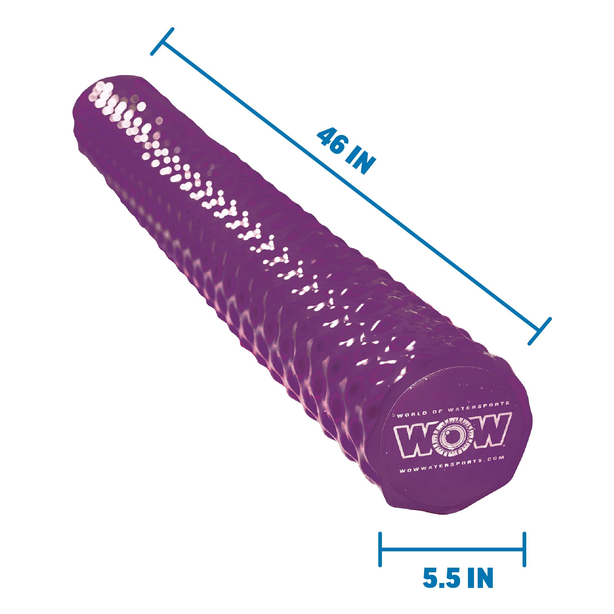 Purple Foam Pool Noodle - Wow Sports - Floatation Device for Adults & Children - Perfect for Pools, Swimming, & Floating - Pool Accessory - 46" Long