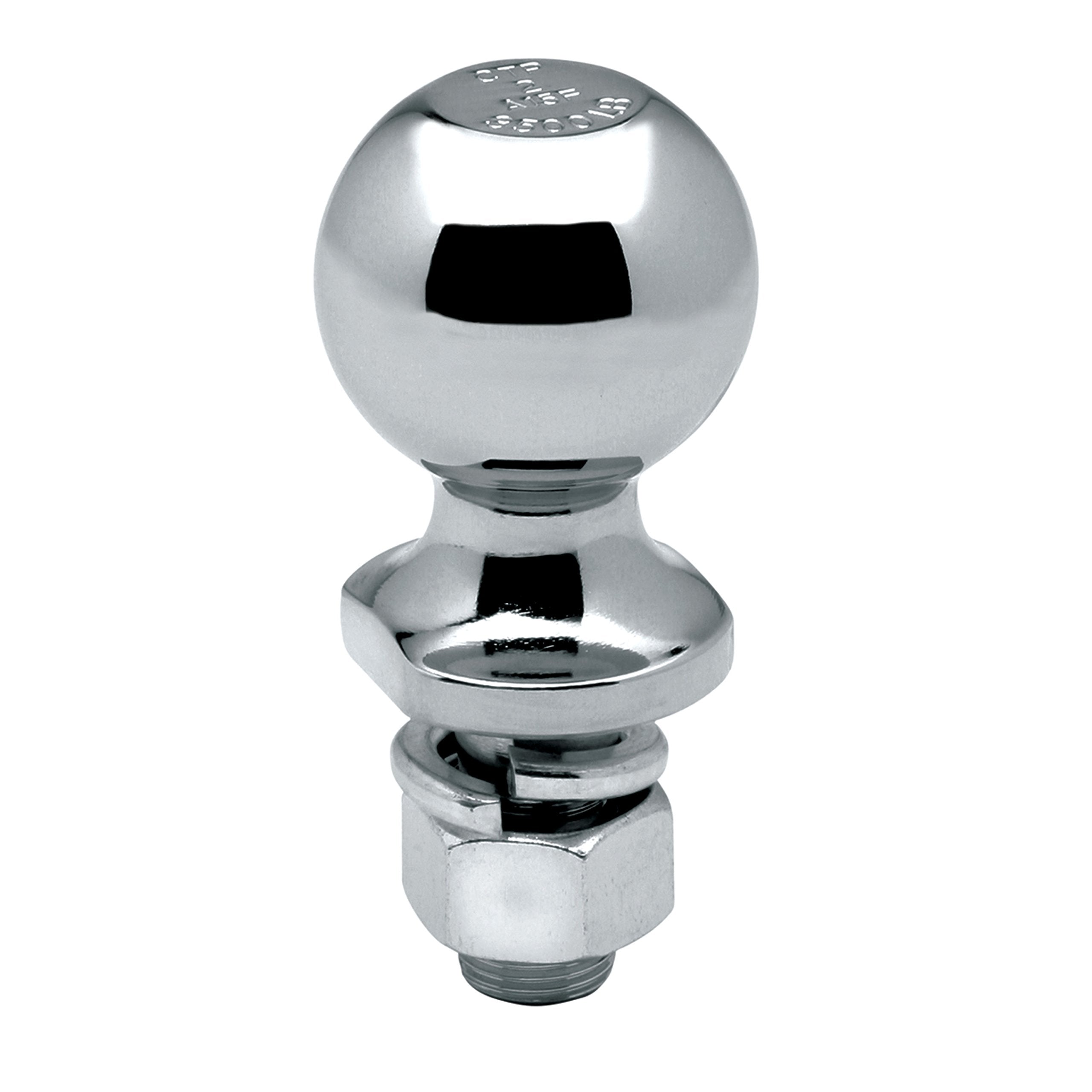 Trailer Hitch Ball Draw-Tite 63889, 2 in. Diameter, 3,500 lbs. Capacity, 3/4 in. Shank Dia, 2-3/8 in. Shank Length, Chrome