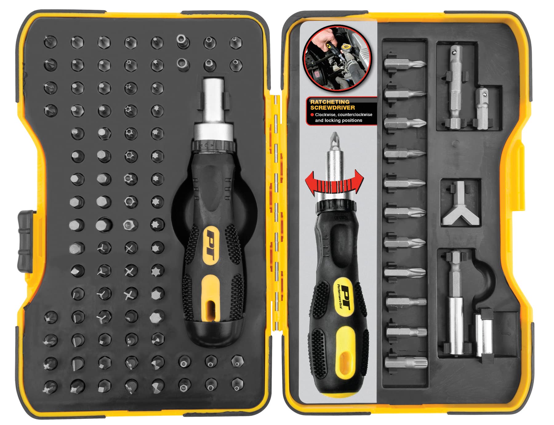 Ratcheting Performance Tool W1719 Bit Driver Set,101-Piece