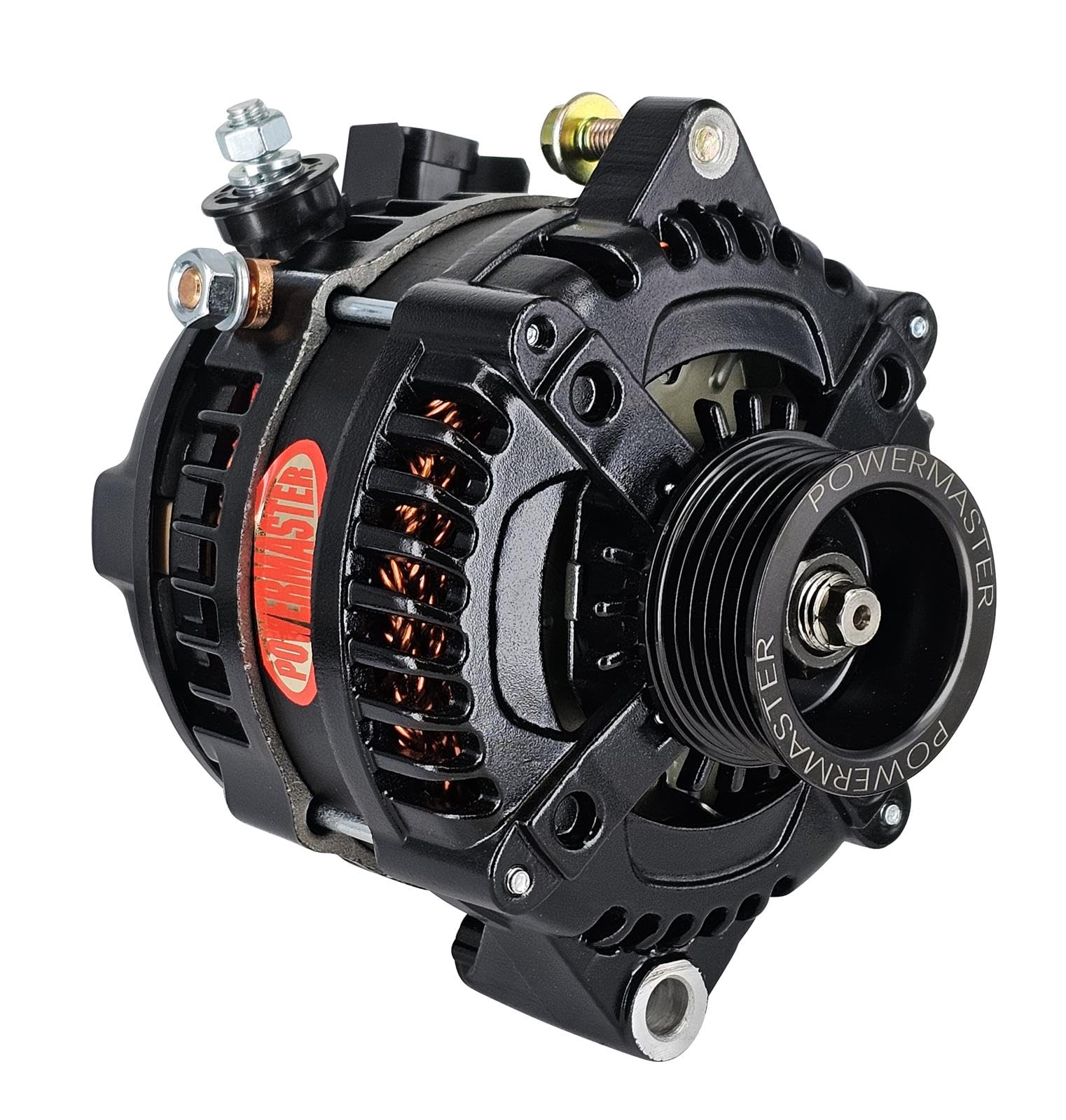 Alt Powermaster GM Black 180A 6 Groove Pulley HPR
