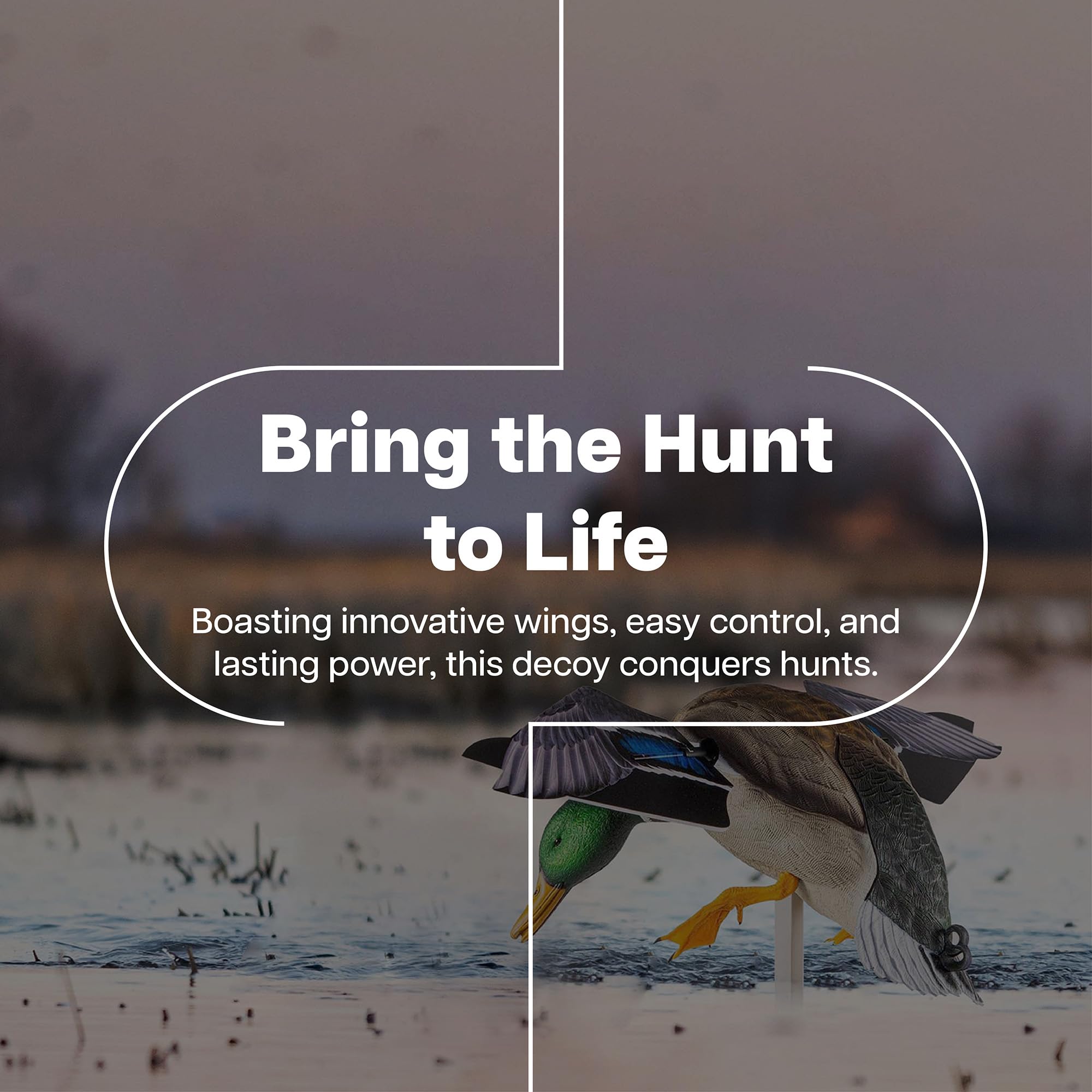 Powerflight Avian-X Smart Motion Mallard Spinning Wing Duck Decoy, Ideal for Hunting, Outdoor, Wasp, Deer, Bee Deterrent, Fake Call, Animal Scare