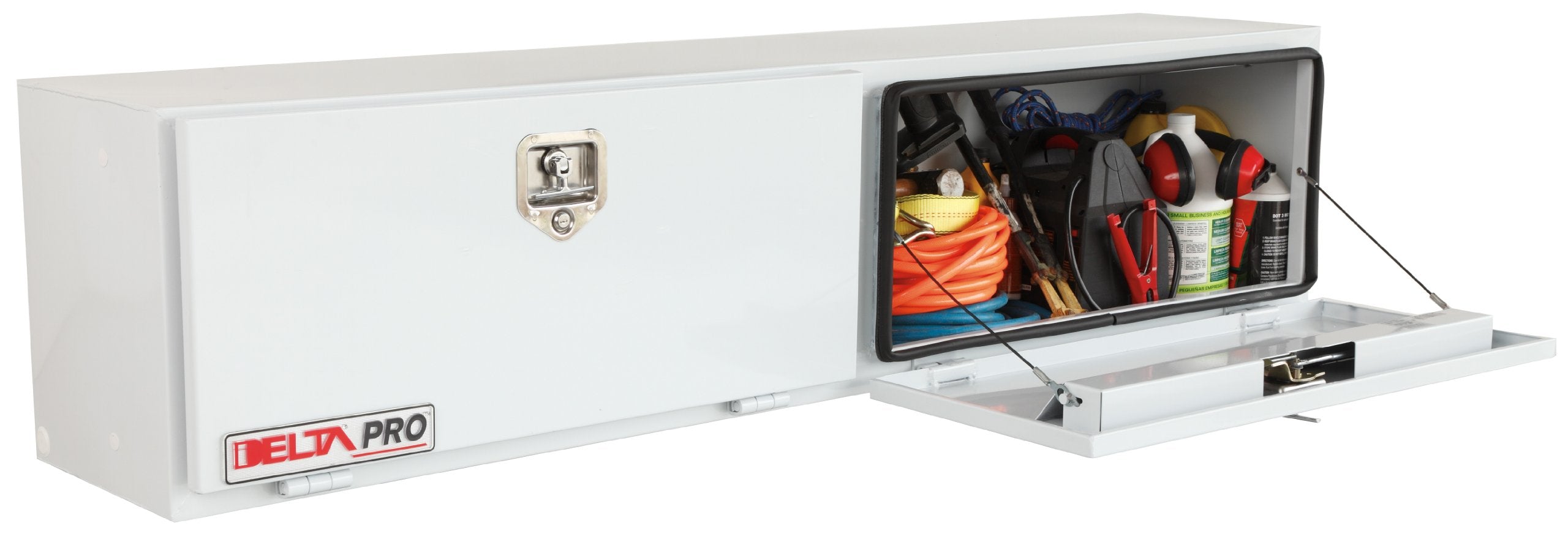 Pro Delta White 88" Long Steel Topsides Truck Box