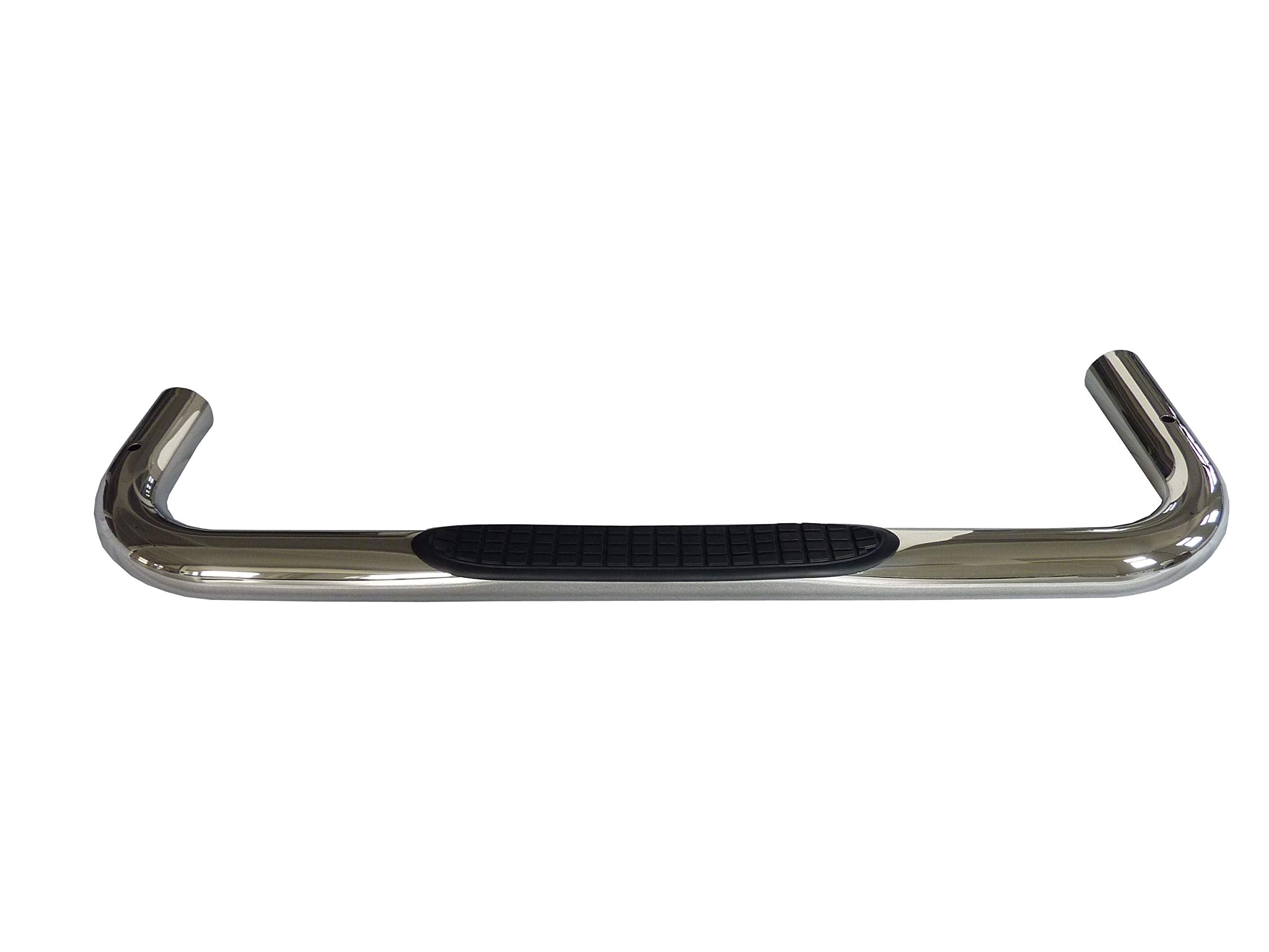 3 Inch Round TrailFX Bent Side Steps Nerf Bar Fits 2009-2014 Ford F-150 Standard Cab Polished Stainless Steel with Step Pad Rocker Panel Mount TrailFX 1130301091 Truck Side Steps