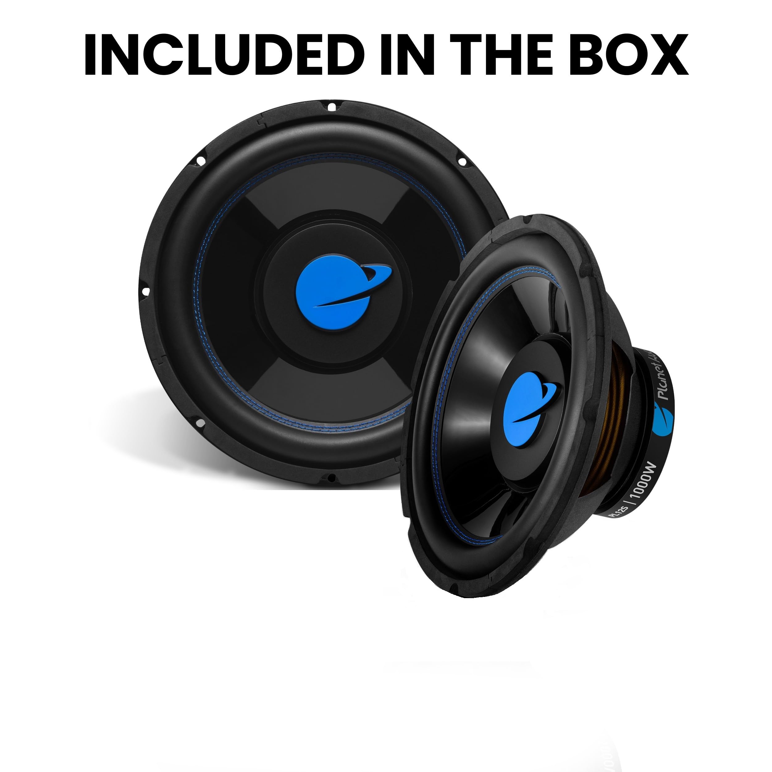 Planet Audio Pulse Series PL12S 12 Inch Car Audio Subwoofer - 1000 Watts Max, Single 4 Ohm Voice Coil, Sold Individually, for Truck, Boxes and Enclosures, Use with Amplifier