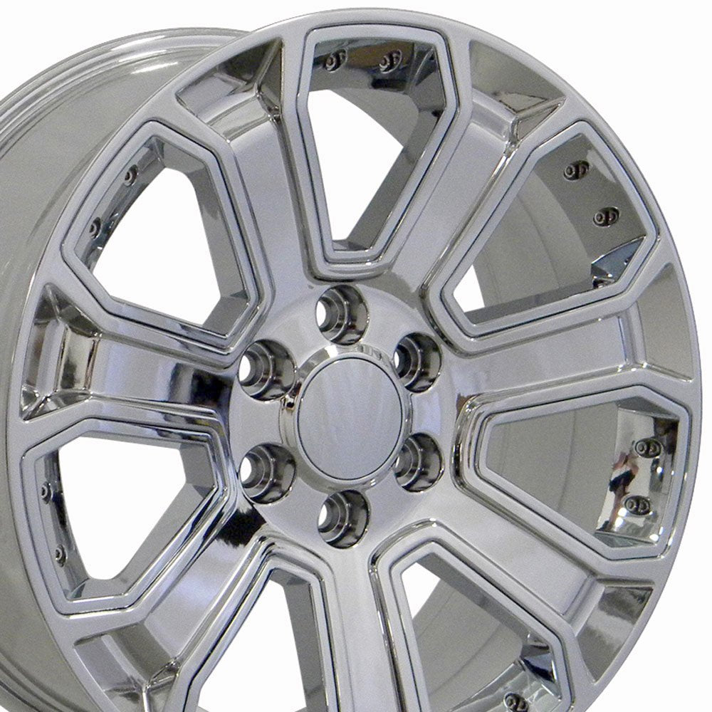 Chrome Wheel OE Wheels LLC with Chrome Insert Painted CV93-20085-6550-31C-ic (20 x 8.5 inches /6 x 139 mm, 31 mm Offset)