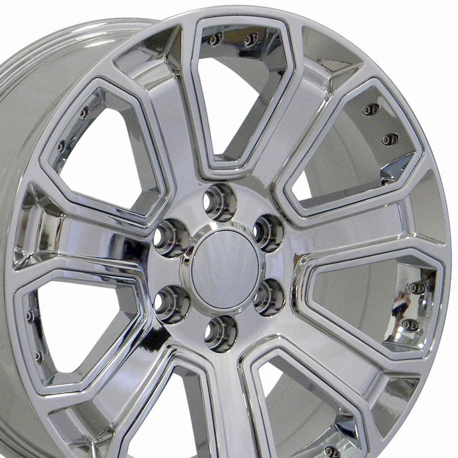Chrome Wheel OE Wheels LLC with Chrome Insert Painted CV93-20085-6550-31C-ic (20 x 8.5 inches /6 x 139 mm, 31 mm Offset)