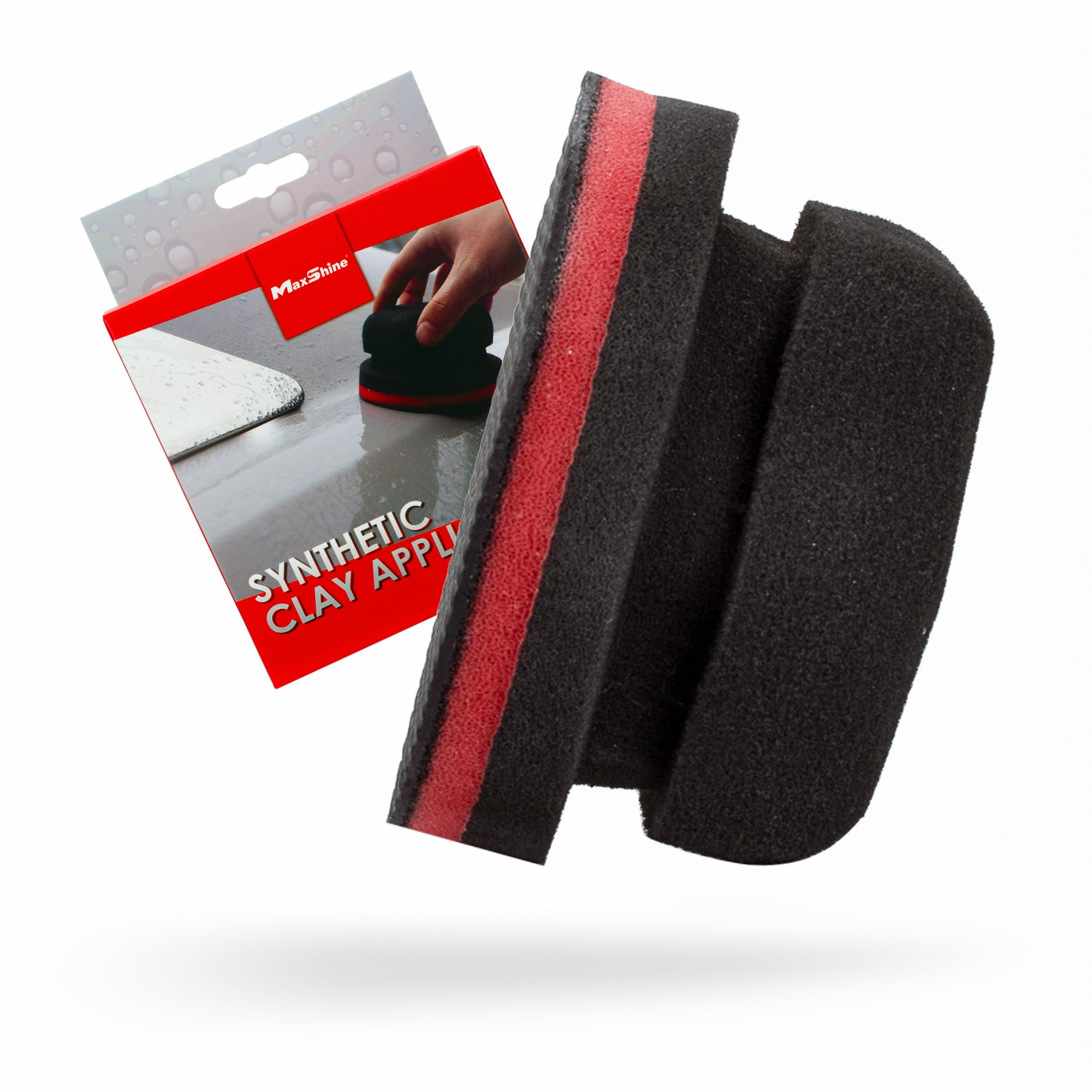Maxshine Clay Applicator Synthetic | 3.5" Diameter, Universal Fit, Foam Grip | Durable, Reusable, Efficient Surface Contaminant Removal for Smooth Car Paint