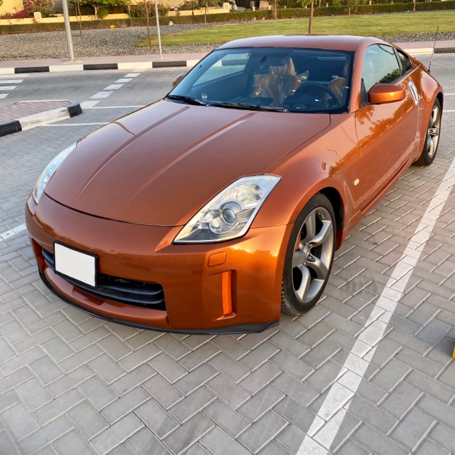 Glossy Black Spec-D Tuning Front Bumper Lip Spoiler Kit 3PC Compatible with 2006-2008 Nissan Fairlady Z33 350Z