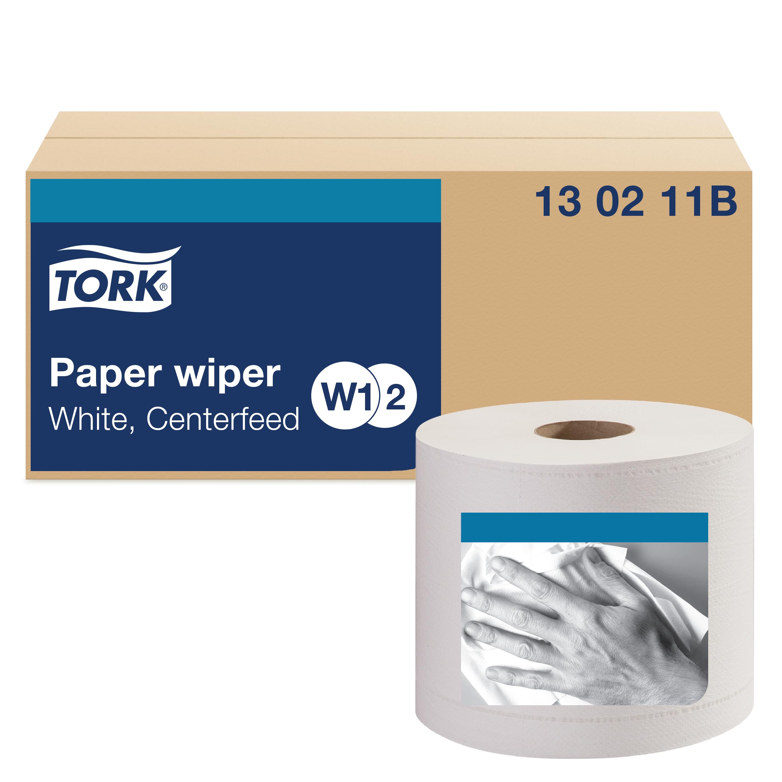 Tork Centerfeed Paper Wiper White W1/W2, Multipurpose, 2 x 800 Sheets,130211B