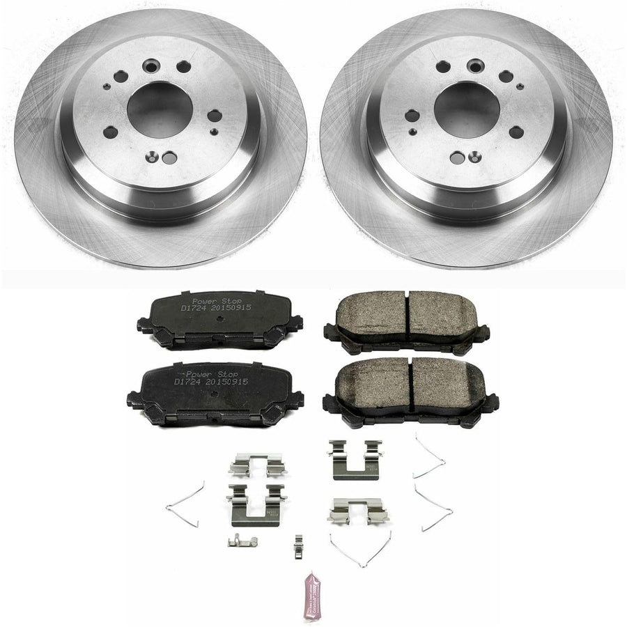 Power Stop Autospecialty KOE7727 Rear Replacement Brake Kit-OE Brake Rotors & Ceramic Brake Pads