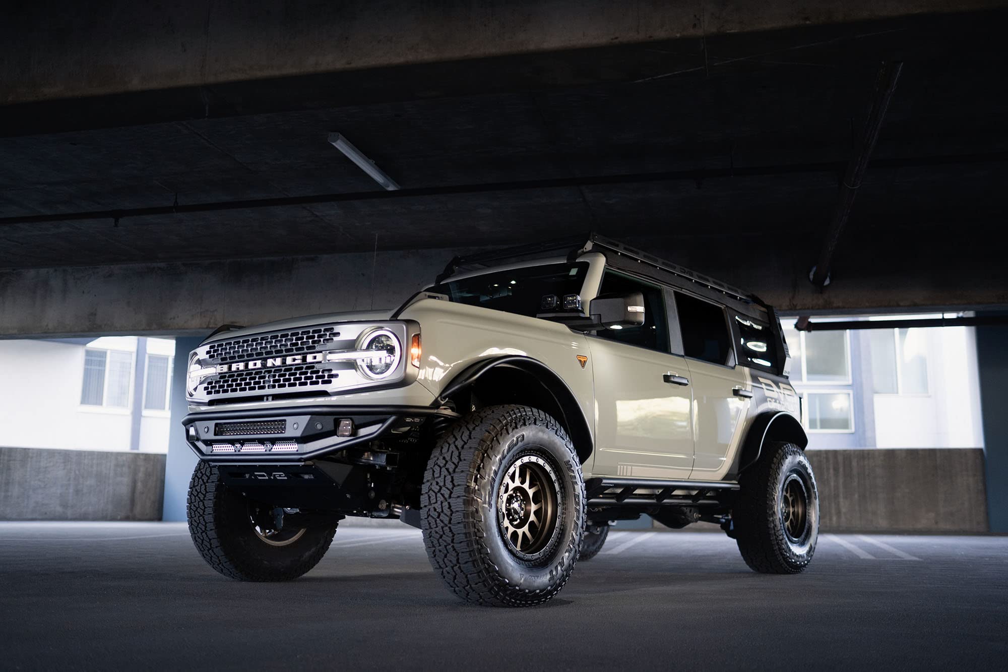 Soft Top Roof Rack DV8 Offroad for 2021-2025 Ford Bronco 4-Door | Bolt-On Installation | Multiple Tie Down Points | 200 lb Capacity | Multiple Accessories