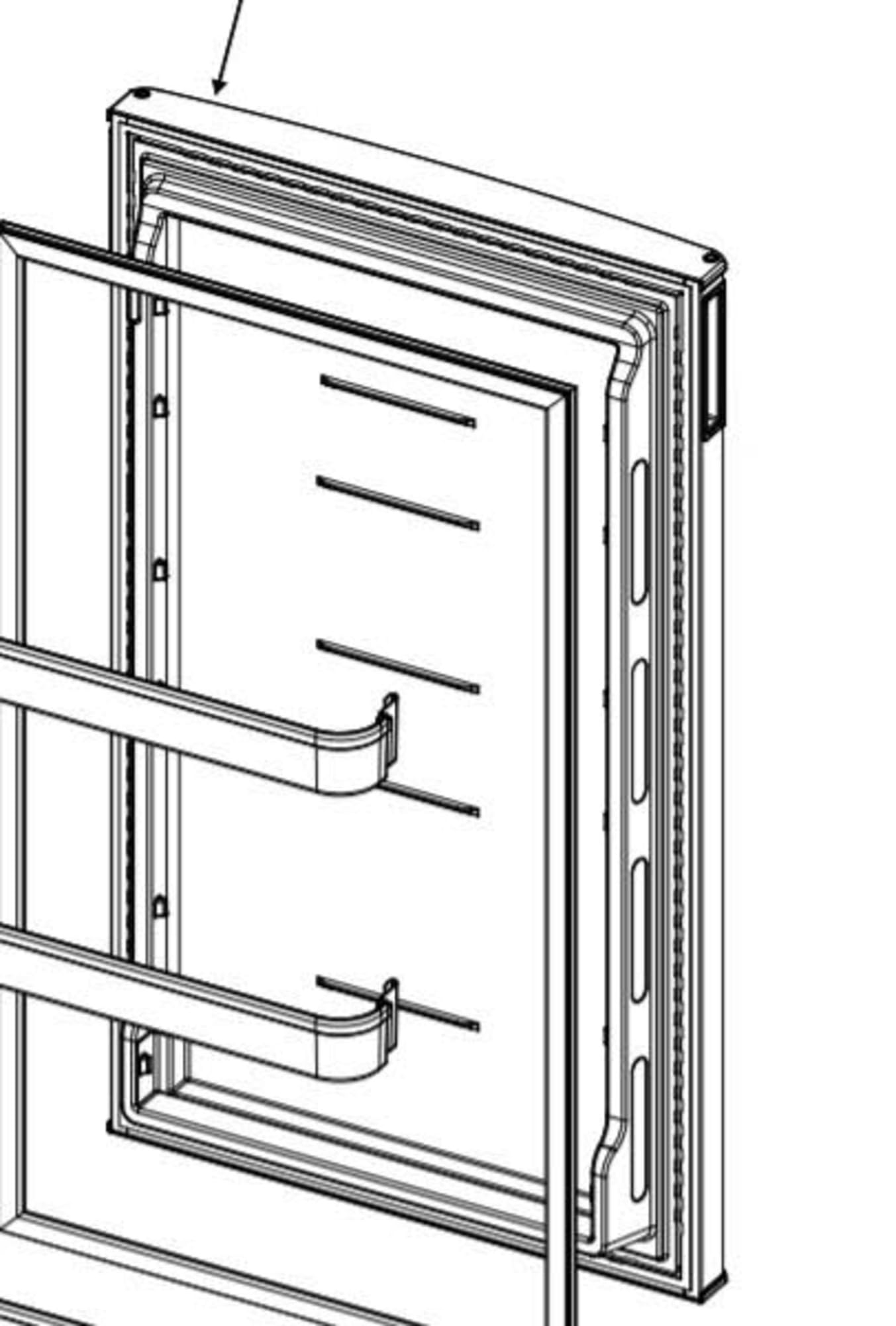 Freshfood Norcold Door And Gasket Ss 640158