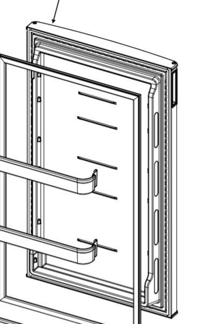 Freshfood Norcold Door And Gasket Ss 640158