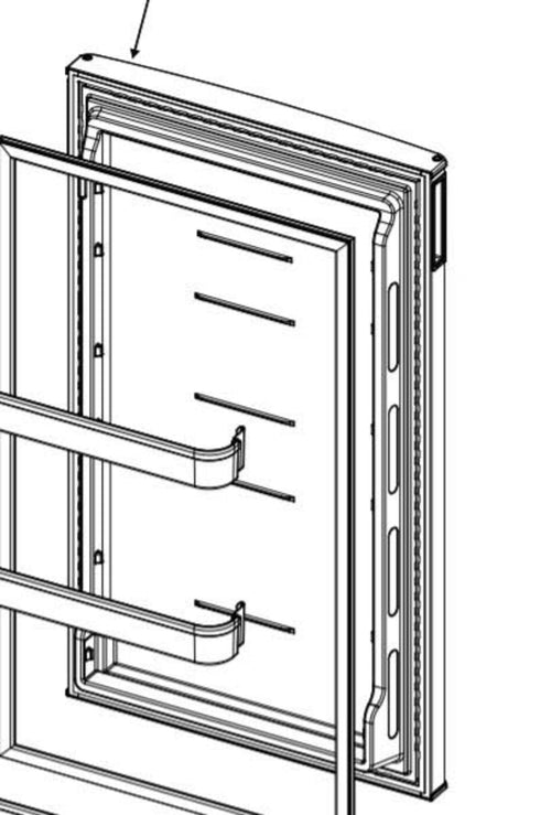 Freshfood Norcold Door And Gasket Ss 640158