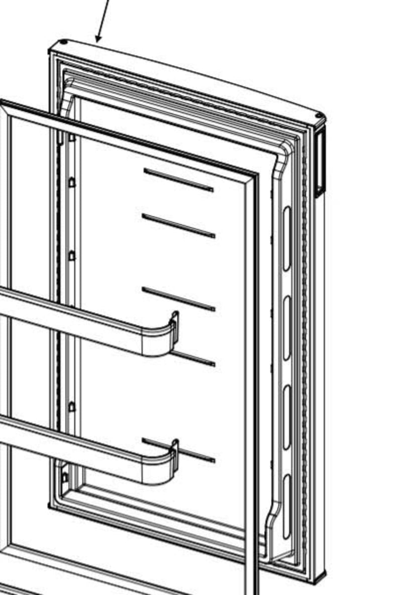 Freshfood Norcold Door And Gasket Ss 640158