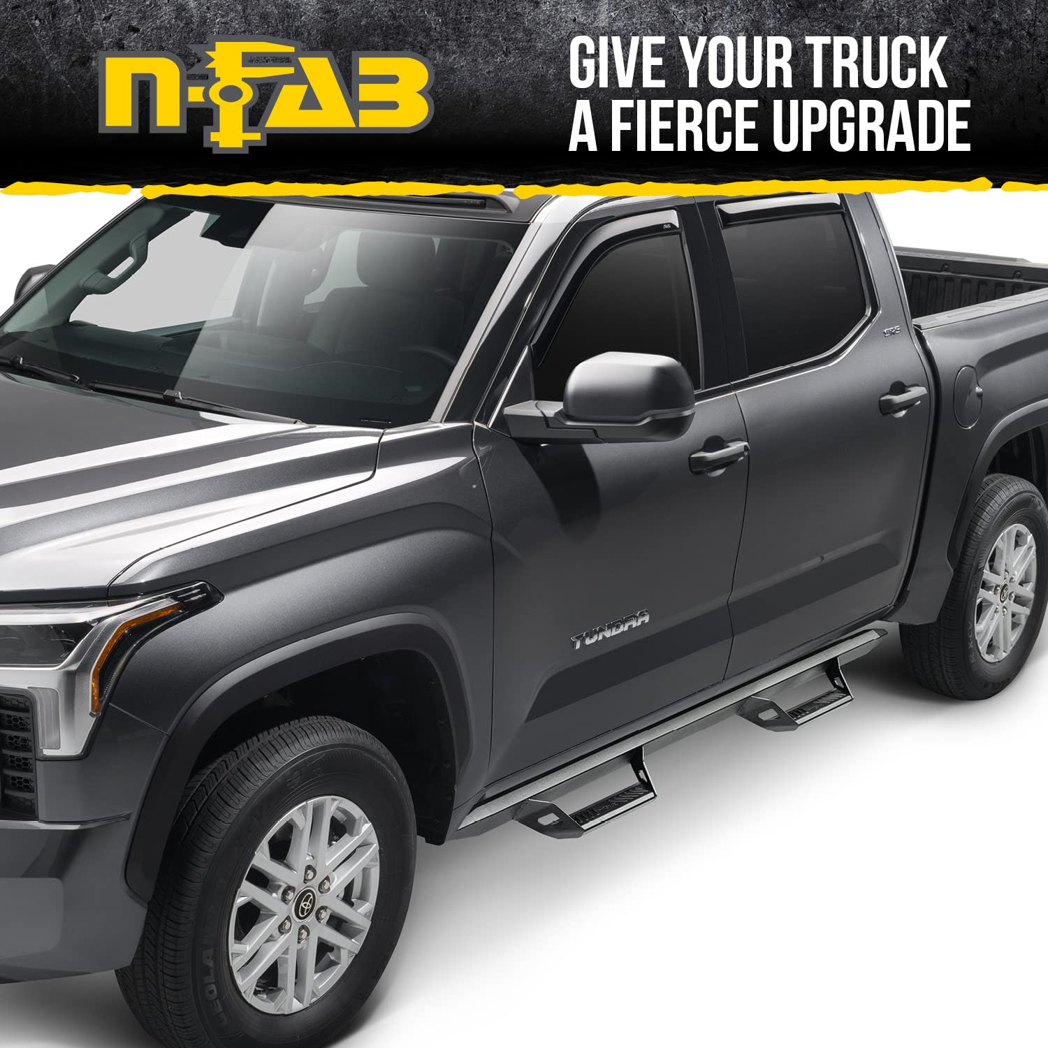 N-Fab Predator Pro Steps | Cab Length, Textured Black | PRC1980CC-TX | Fits 2019-2022 Chevrolet/GMC 1500, 2020-2021 2500/3500 Next Generation Crew Cab All Beds, SRW/DRW Gas/Diesel