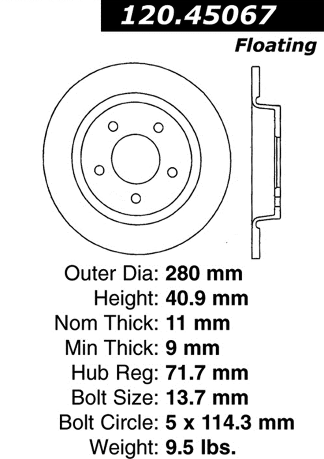 Sport Drilled/Slotted Brake Rotor StopTech 127.45067L (Rear Left), 1 Pack