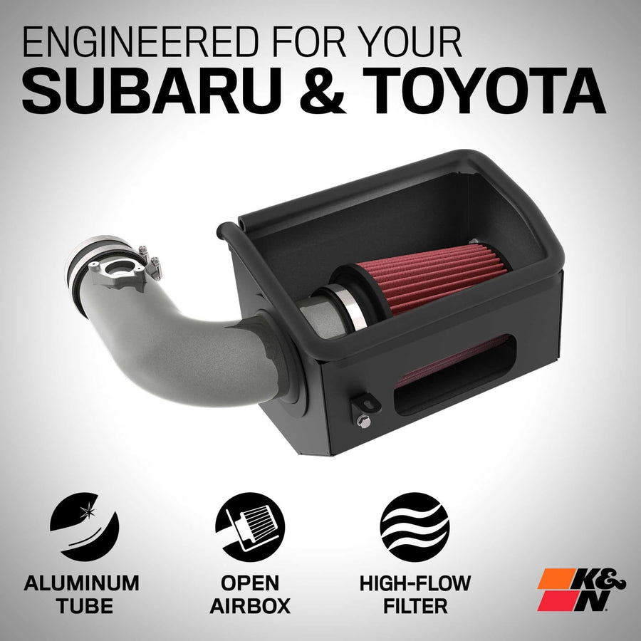 Cold Air Intake System K&N: High-Flow Air Filter, Increase Performance & Acceleration: Compatible with 2022-2024 Subaru/Toyota: BRZ, GR86, 69-8624TC