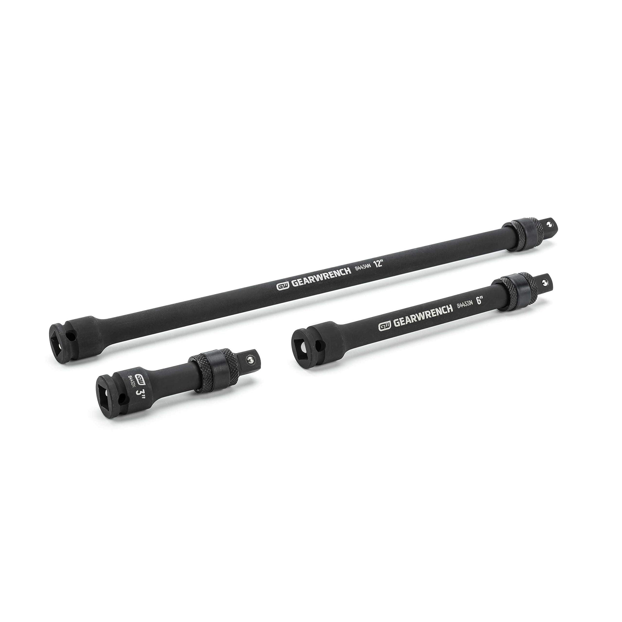3 Pc. GEARWRENCH 3/8" Drive Impact Locking Extension Set 3", 6" & 12" - 84927N