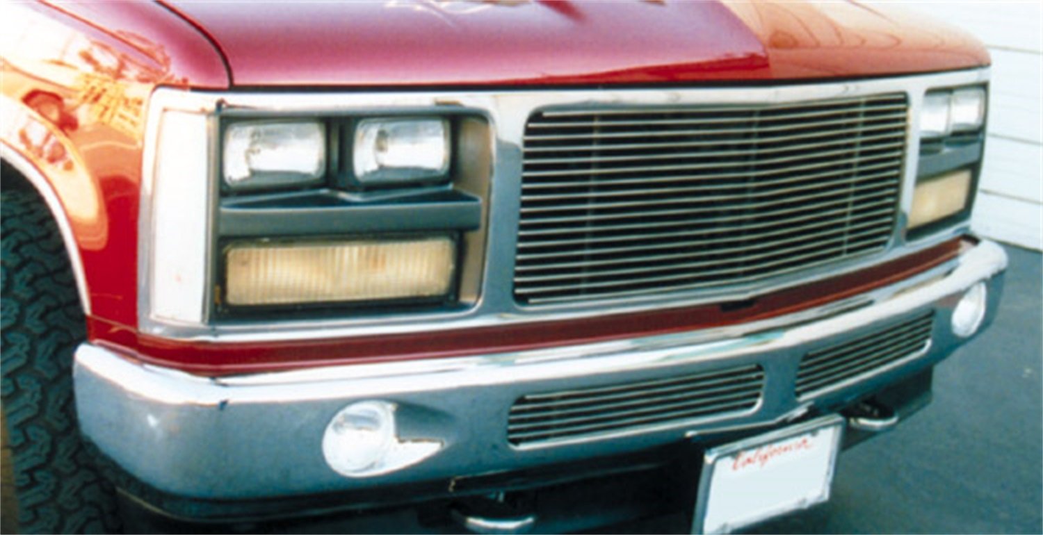 Horizontal T-Rex 20130 Aluminum Polished Finish Billet Grille Insert for GMC Pickup Suburban Yukon