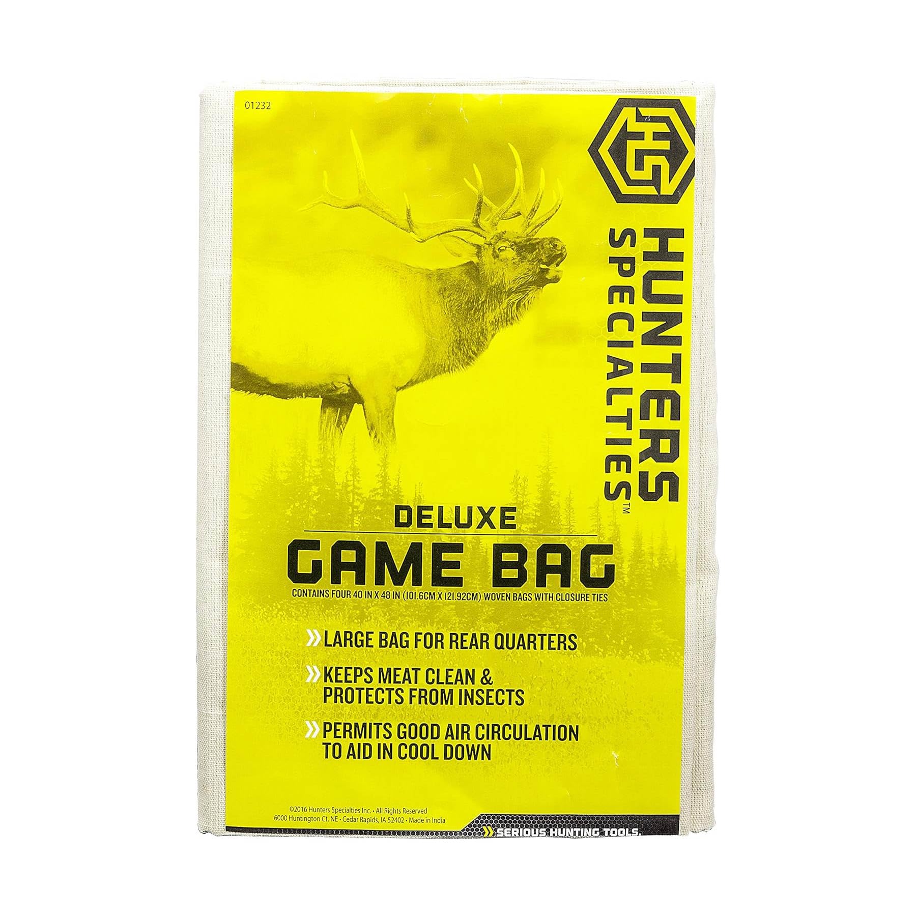 Deluxe Game Bag | Hunters Specialties Reusable Washable Heavy-Duty Canvas Field Dressing Game Bags, 40" X 48"