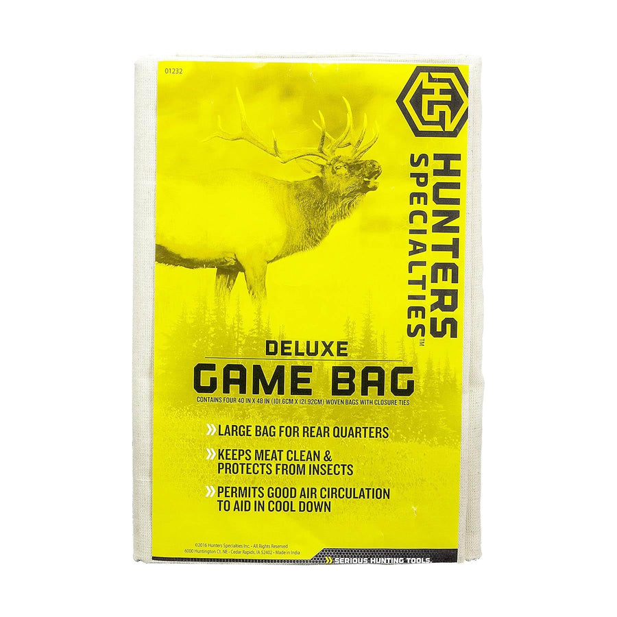 Deluxe Game Bag | Hunters Specialties Reusable Washable Heavy-Duty Canvas Field Dressing Game Bags, 40" X 48"