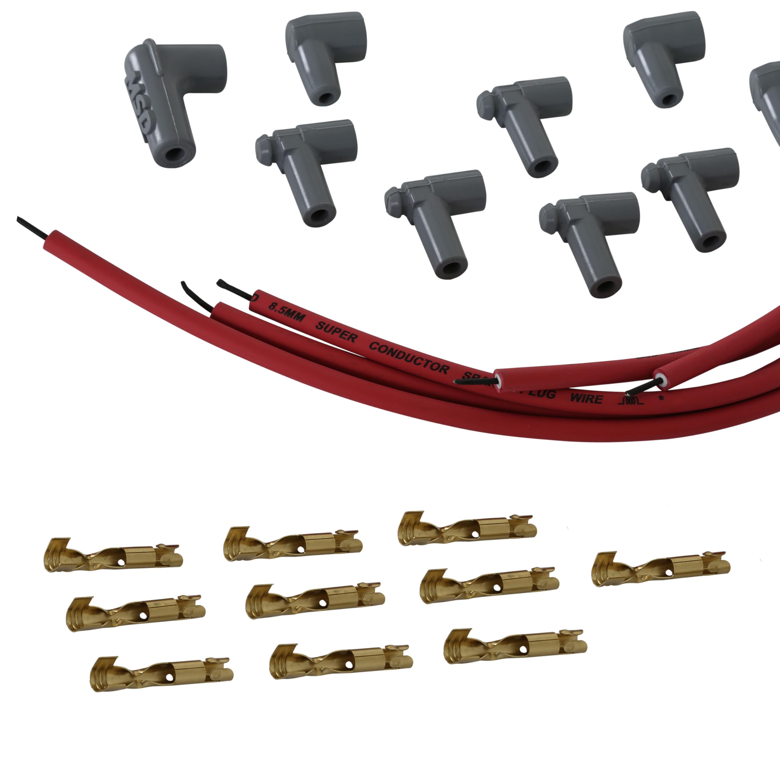 Super Conductor MSD 31159 Spark Plug Wire Set 4 Cyl Multi-Angle Plug, Socket/HEI