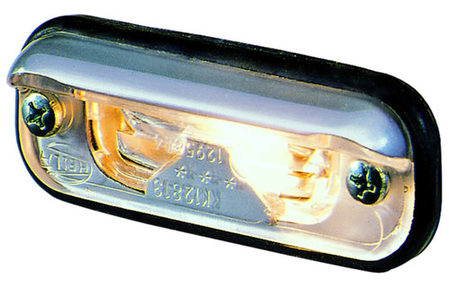 HELLA License Plate Light 001378041 1378 Series 12V Ece, Silver