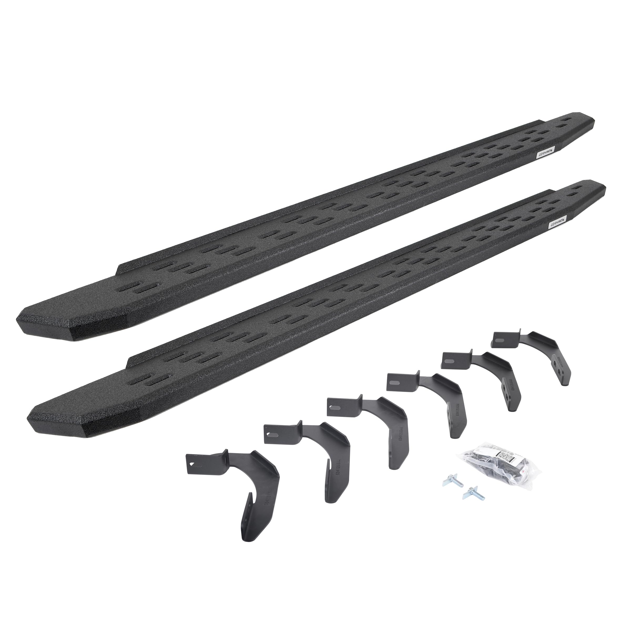 Go Rhino Running Boards & Brackets RB30 | Galvanized Steel, Protective Bedliner Coating | 69612680T | Fits 2004-2014 Ford F-150 Super Cab Pickup