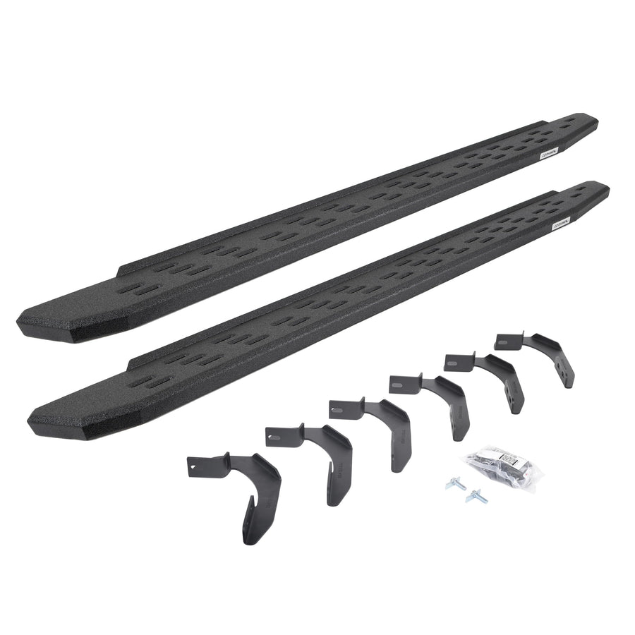 Go Rhino Running Boards & Brackets RB30 | Galvanized Steel, Protective Bedliner Coating | 69612680T | Fits 2004-2014 Ford F-150 Super Cab Pickup