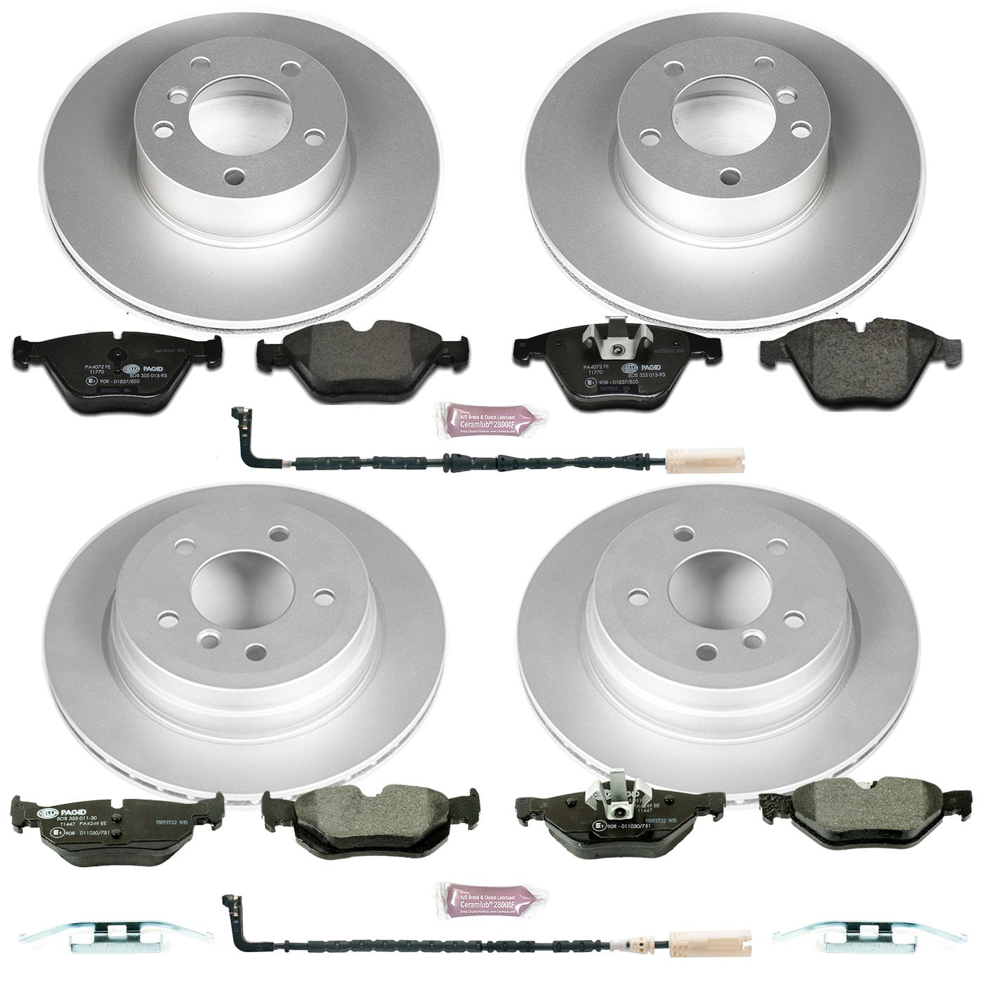 Power Stop ESK4104 Euro-Stop Front & Rear Brake Kit For BMW 328i 2008-2010, BMW 328i xDrive 2009, BMW 328xi 2008 [Model Specific]