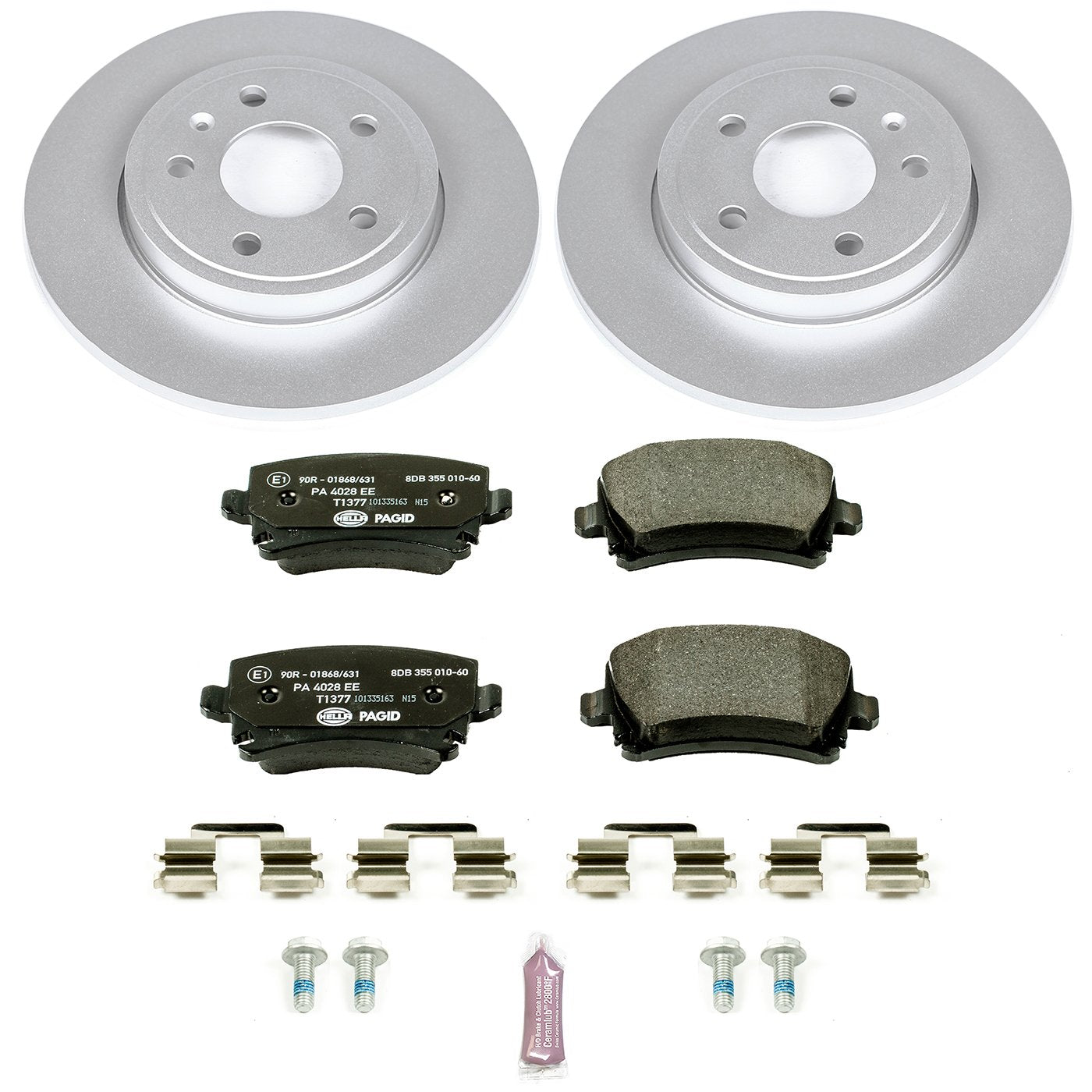 Power Stop ESK4624 Euro-Stop Rear Brake Kit For Audi A4 2005-2009, Audi A4 Quattro 2005-2009 [Model Specific]