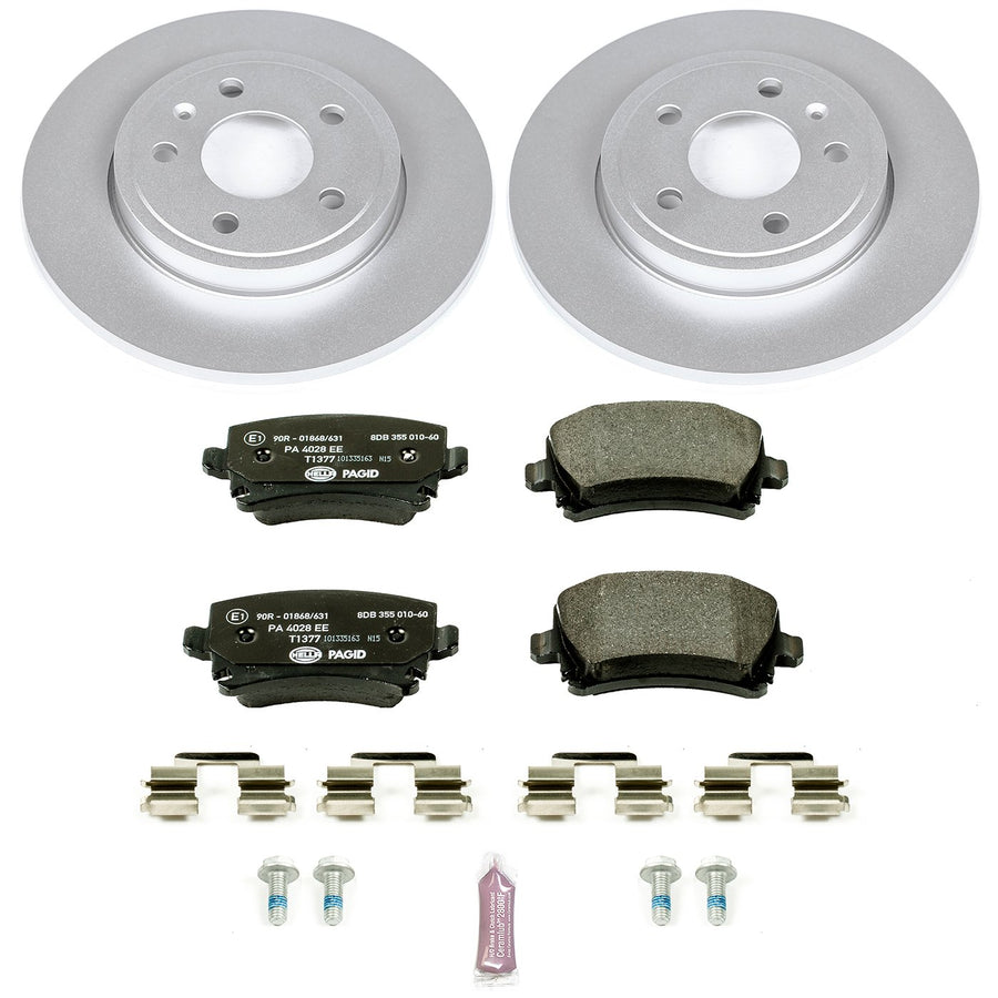 Power Stop ESK4624 Euro-Stop Rear Brake Kit For Audi A4 2005-2009, Audi A4 Quattro 2005-2009 [Model Specific]