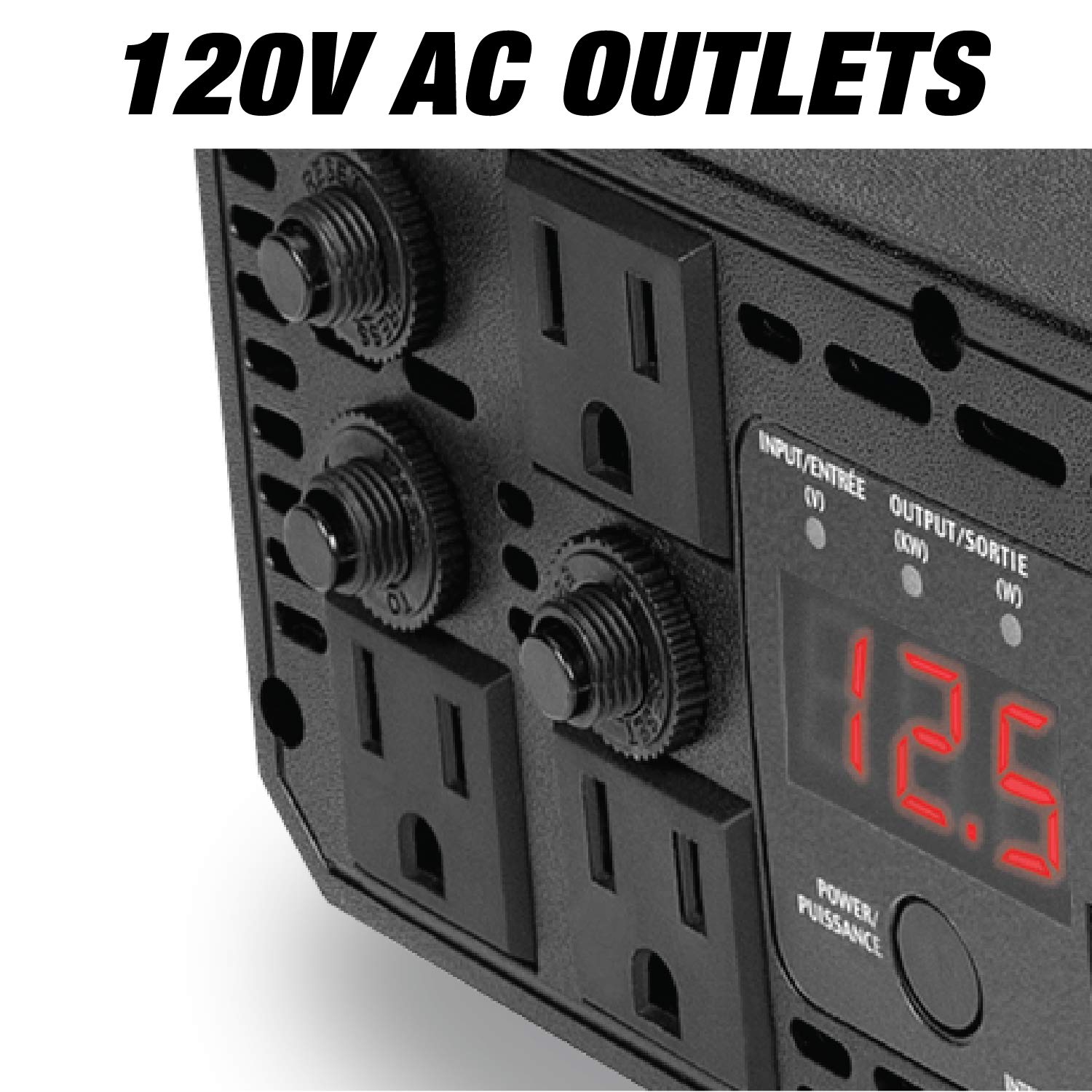 2000-Watt Performance Tool W16653 Power Inverter - Efficiently Power Your Electronics On-the-Go with this Portable Inverter