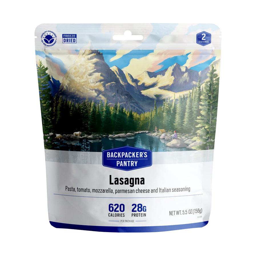 Lasagna Backpacker's Pantry - Freeze Dried Camping & Backpacking Food - Emergency Food - 28 Grams of Protein, Vegetarian - 1 Count