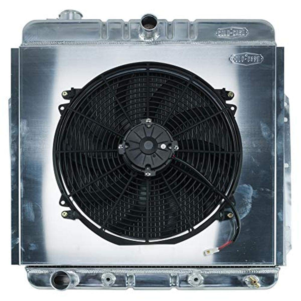 53-56 Ford F100 Radiator and Silver 16in Fan Kit COLD - CASE