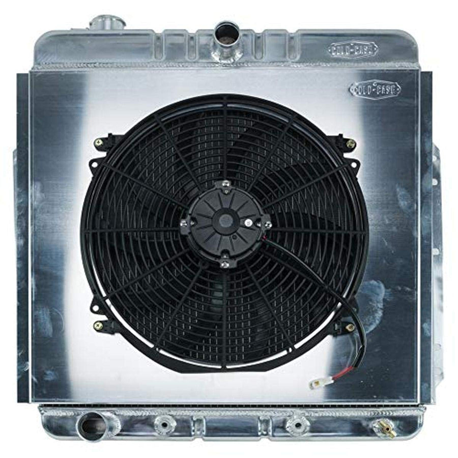 53-56 Ford F100 Radiator and Silver 16in Fan Kit COLD - CASE