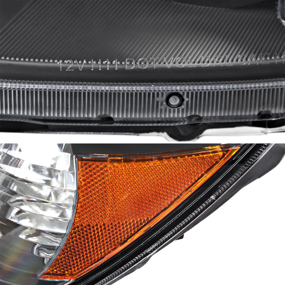 Black Projector Headlights SPEC-D TUNING Compatible with 2006-2009 Toyota 4Runner SR5 Limited, Left + Right Pair Headlamps Assembly