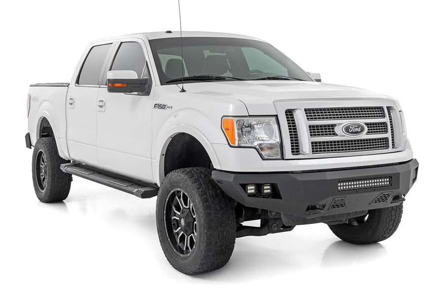 Rough Country HD2 Running Boards for Ford F-150 Super Crew Cab (2009-2014) - 5" Wide Non-Slip Step, Easy Bolt-on Install
