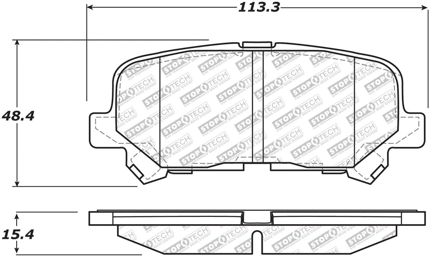 Brake Pads StopTech 305.12810 Street Select with Hardware
