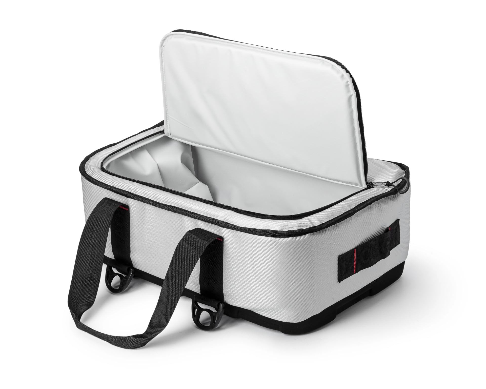 Carbon AO Coolers Stow 'N Go Soft Cooler, Low-Profile, Leakproof with High-Density Insulation, Holds Ice for 24 Hours, EVA Foam Bottom, Silver, 38-Can