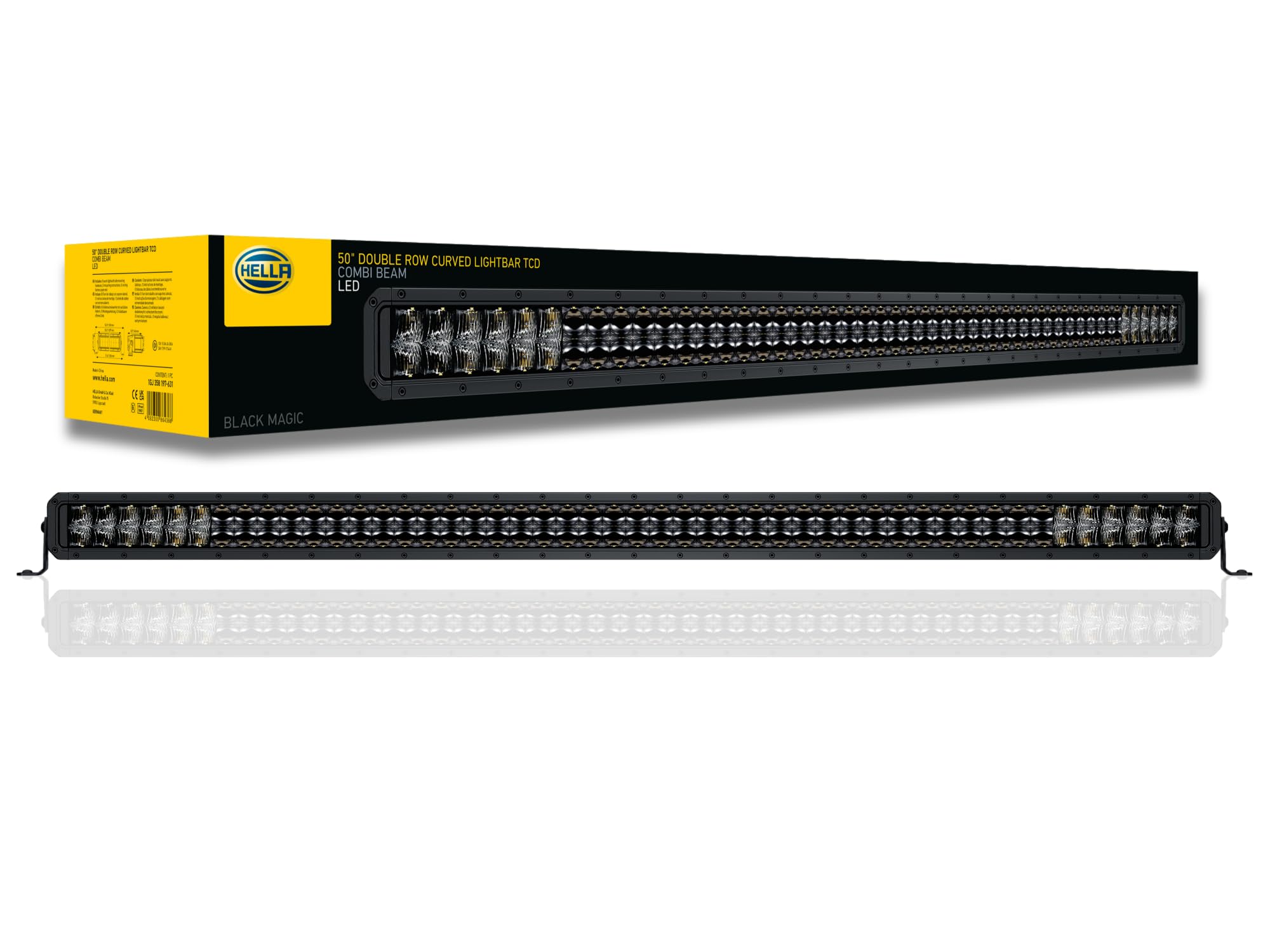 Hella Tough Black Magic 50 Inch Double Row Curved Lightbar- Performance High Beam Off-Road Light for Pickup Trucks, ATV, SUV, 4x4, Jeep, Tractors / 358197631